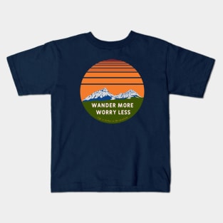 Wander more Worry less Kids T-Shirt